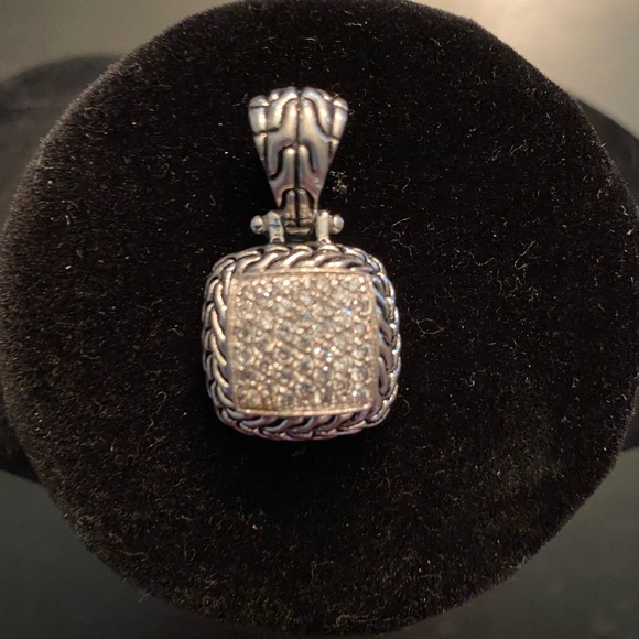 Jewelry - COPY - Silver pendant with white topaz.